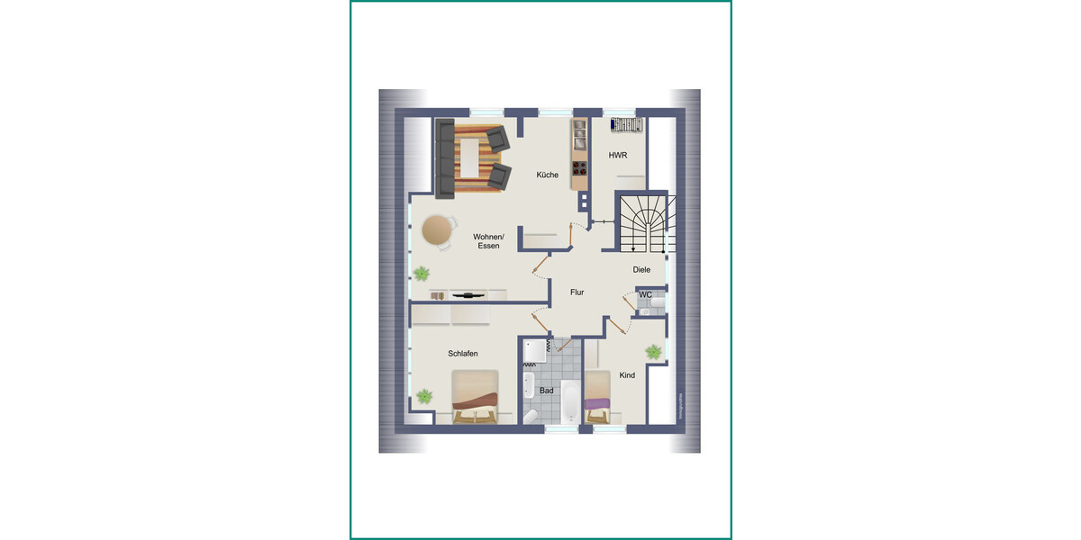 Grundriss Wohnung Dachgeschoss